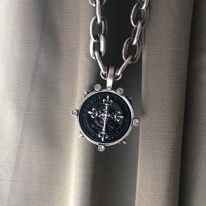 French Kande Pineau Cross necklace